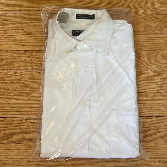 fitted sateen dress shirts Men’s Solid 4-Way Stretch Dress Shirt With Long Sleeves main image 0